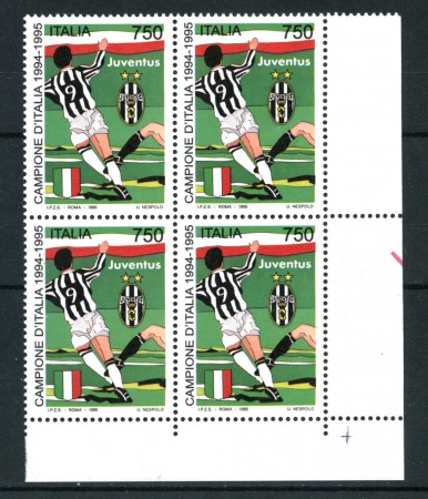 1995 - LOTTO/REP2204Q - REPUBBLICA - SCUDETTO JUVENTUS - QUARTINA