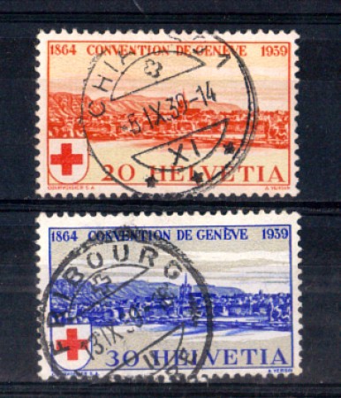 1939 - LOTTO/SVI343CPU - SVIZZERA - CROCE ROSSA 2v. - USATI