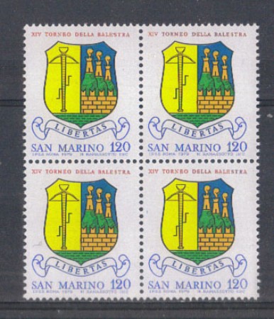 1979 - LOTTO/7995Q - SAN MARINO - TORNEO BALESTRA - QUARTINA