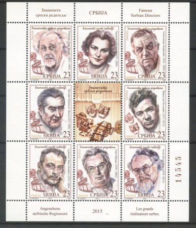 2015 - SERBIA REPUBBLICA - REGISTI SERBI 8v. - MINIFOGLIO NUOVO - LOTTO/35262
