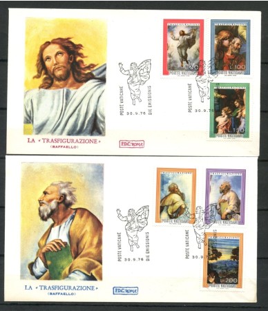 1976 - VATICANO - LA TRASFIGURAZIONE - 2 BUSTE FDC ROMA - LOTTO/27592