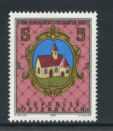 1988 - AUSTRIA - CENTENARIO DI FELDKIRCHEN - NUOVO - LOTTO/28060