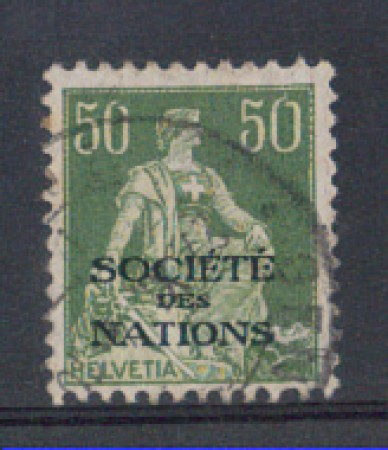 1922 - LBF/2833 -  SVIZZERA - 50c. SOCIETE' DES NATIONS