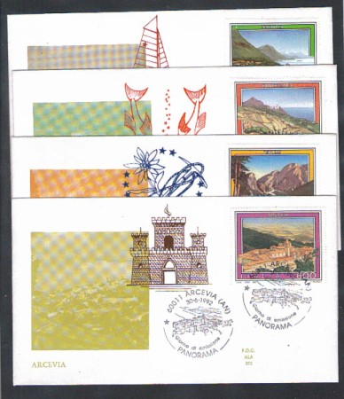 1992 - LOTTO/6995Z - REPUBBLICA - TURISTICA 19° - FDC