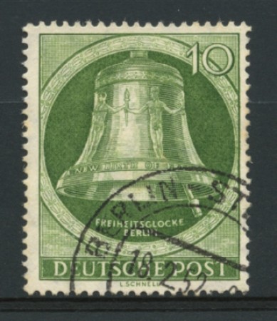 1951/52 - LOTTO/11936 - BERLINO - 10p. CAMPANA DELLA LIBERTA' - USATO