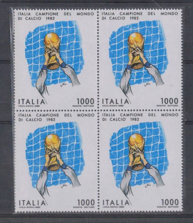 1982 - LOTTO/6771Q - REPUBBLICA - MONDIALI CALCIO - QUARTINA
