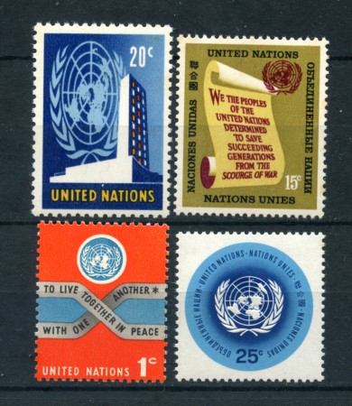 1965 - LOTTO/21368 - ONU U.S.A - POSTA ORDINARIA 4v. - NUOVI