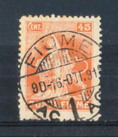 1919 - LOTTO/FIU41U - FIUME  - 45c. ARANCIO USATO
