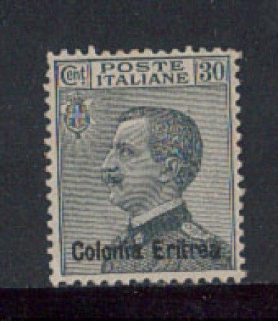 1925 - LOTTO/ERIT94L - ERITREA - 30c. GRIGIO NERO - LING.
