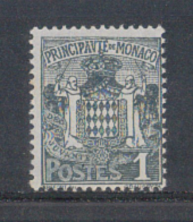 1924 - LOTTO/8501 - MONACO - 1c. GRIGIO STEMMA
