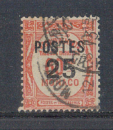 1937 - LOTTO/8546U - MONACO - 25c. SU 60c. ROSSO - USATO
