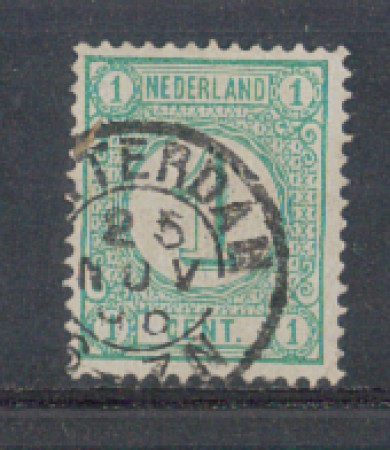 1876 - LOTTO/3585BU - OLANDA - 1c. VERDE - USATO