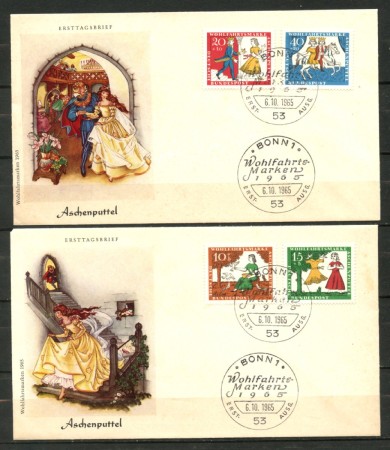 1965 - GERMANIA - LOTTO/47688 - BENEFICENZA FAVOLE  FRATELLI GRIMM 2 BUSTE FDC
