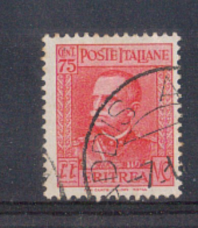 1931 - LOTTO/ERIT200U - ERITREA - 75c. ROSA CARM. - USATO