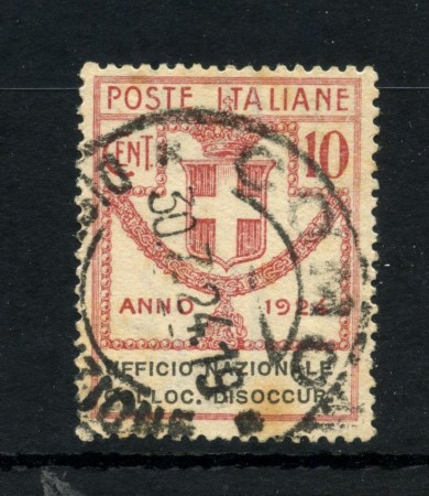 1924 - REGNO - LOTTO/48188C - 10 CENT. PARASTATALI UFF. NAZ. COLLOCAMENTO DISOCCUPATI - USATO