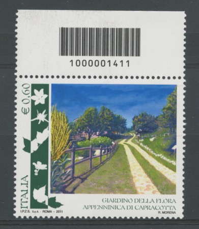 2011 - LOTTO/15400CB - REPUBBLICA 60c. CAPRACOTTA - CODICE A BARRE