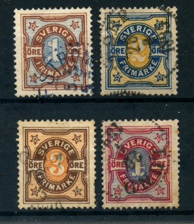 1892 - LOTTO/24062 - SVEZIA - CIFRA IN OVALE 4v. - USATI