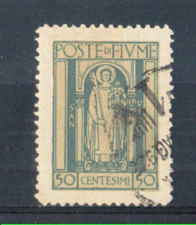 1923 - LOTTO/FIU181U - FIUME  - 50c. AZZURRO S.VITO USATO
