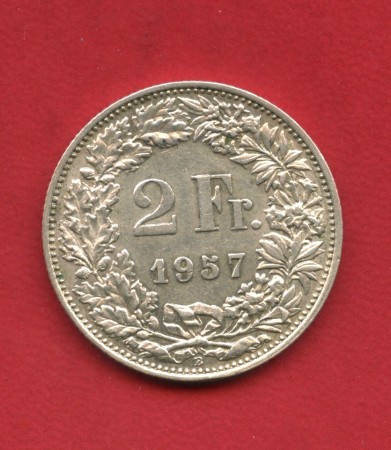 1957 - SVIZZERA - LOTTO/M47895 - 2 FRANCHI ARGENTO