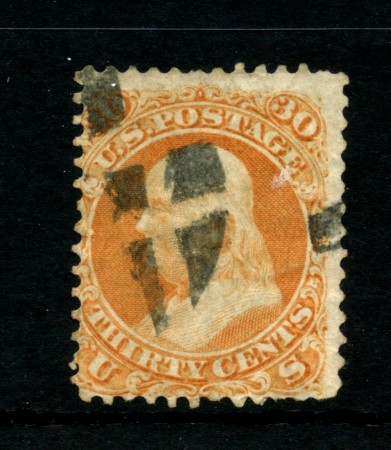 1861/62 - STATI UNITI - LOTTO/47862 - 30 CENTESIMI ARANCIO USATO