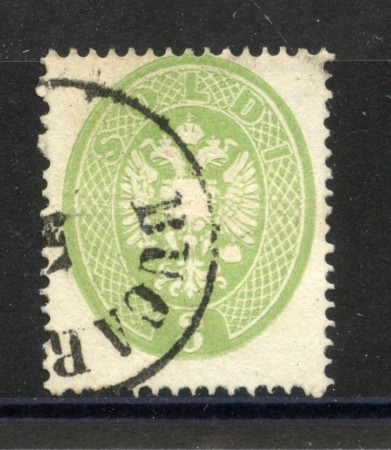 1863 - LOMBARDO VENETO - LOTTO/40581 - 3 SOLDI  VERDE - USATO
