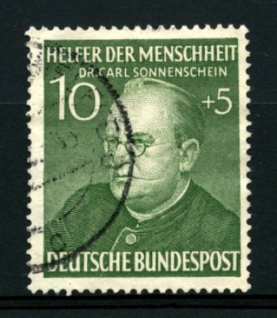 1952 - LOTTO/11835 - GERMANIA FEDERALE  - 10+5p. BENEFICENZA - USATO