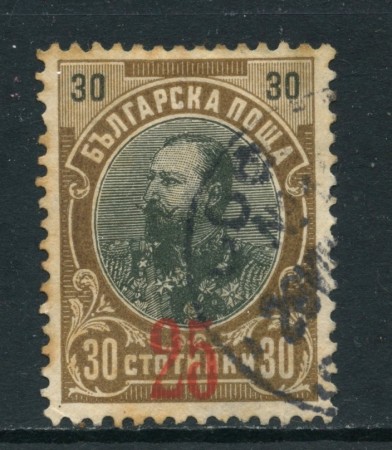 1903/09 - BULGARIA - 25 SU 30 s. FERDINANDO I° - USATO - LOTTO/27128