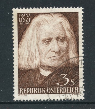 1961 - AUSTRIA - FRANZ LISZT - USATO - LOTTO/27927