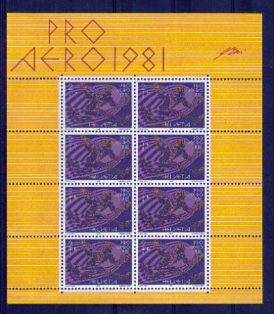 1981 - LOTTO/SVIA48BFN - SVIZZERA - PRO AEREO FOGLIETTO - NUOVO