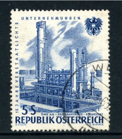 1961 - AUSTRIA - 5 s. RAFFINERIA - USATO - LOTTO/27925