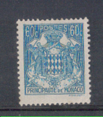 1942 - LOTTO/8576EL - MONACO - 60c. AZZURRO STEMMA