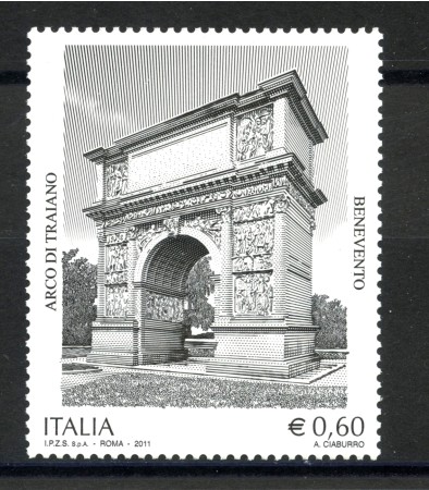 2011 - REPUBBLICA - ARCO DI TRAIANO A BENEVENTO - NUOVO - LOTTO/37202