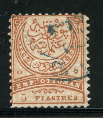 1888/90 - LOTTO/21239 - TURCHIA - 5 piastre BRUNO GRIGIO - USATO