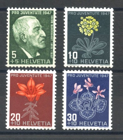 1947 - LOTTO/39386 - SVIZZERA - PRO JUVENTUTE 4v. - NUOVI