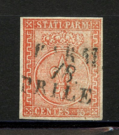 1853 - DUCATO DI PARMA - LOTTO/40240 - 15 cent. VERMIGLIO - USATO