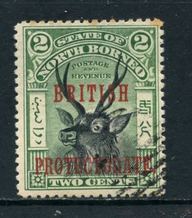 1901/12 - NORD BORNEO - 2c. BRITISH PROTECTORATE - USATO - LOTTO/27004