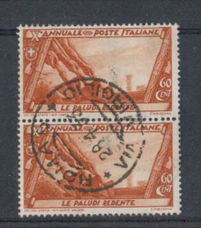 1932 - LOTTO/REG333UC - REGNO - 60c. MARCIA SU ROMA COPPIA USATA