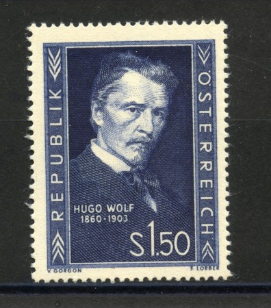 1953 - AUSTRIA - UGO WOLF - NUOVO - LOTTO/34097