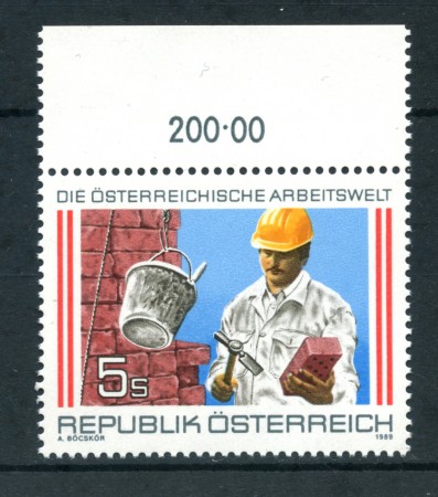 1989 - LOTTO/23351 - AUSTRIA - LAVORO MURATORE - NUOVO