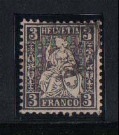 1862 -LOTTO/2673 -  SVIZZERA - 3c. NERO - USATO