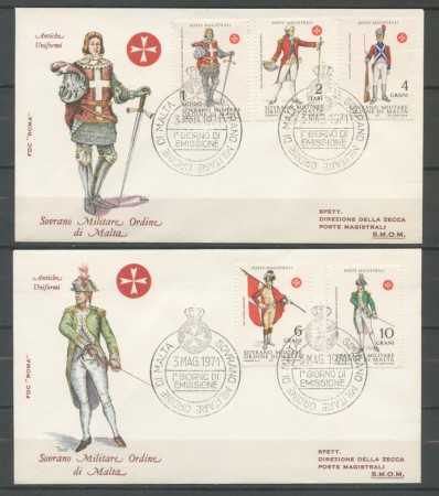 1971 - LOTTO/21478 - SMOM - ANTICHE UNIFORMI  2 BUSTE FDC