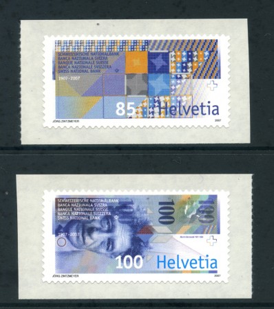 2007 - LOTTO/23823 - SVIZZERA - CENTENARIO BANCA NAZIONALE 2v. - NUOVI