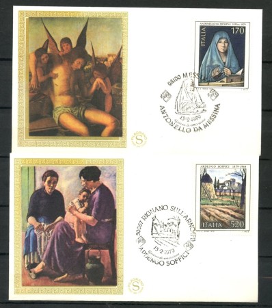 1979 - REPUBBLICA - ARTE ITALIANA 2 BUSTE FDC FILAGRANO - LOTTO/27378