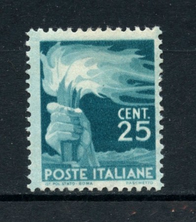 1945 - REPUBBLICA - 25 cent. DEMOCRATICA - NUOVO - LOTTO/30344