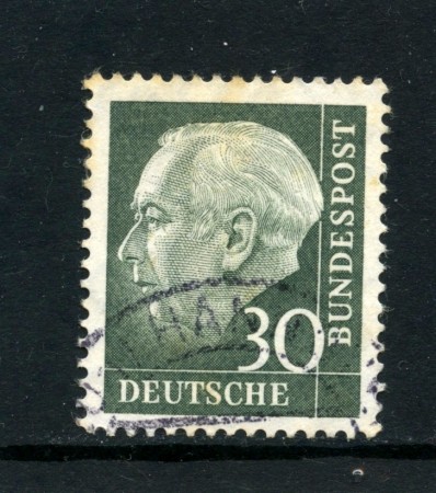 1957 - GERMANIA FEDERALE - 30p. PRESIDENTE HEUSS - USATO - LOTTO/30798U