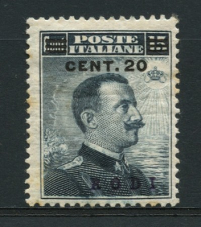EGEO/RODI - 1916 - LOTTO/12512 - 20 SU 15c. GRIGIO - LING.