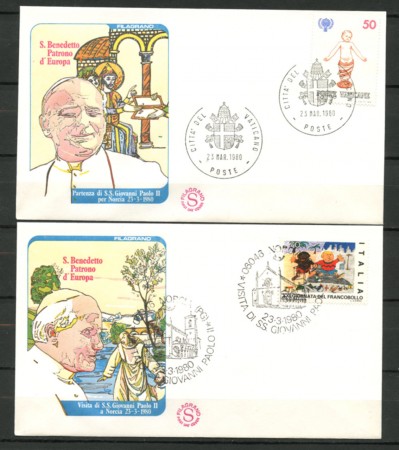 1980 - LOTTO/12817 - VATICANO/ITALIA -  VISITA DI GIOVANNI PAOLO II° A NORCIA