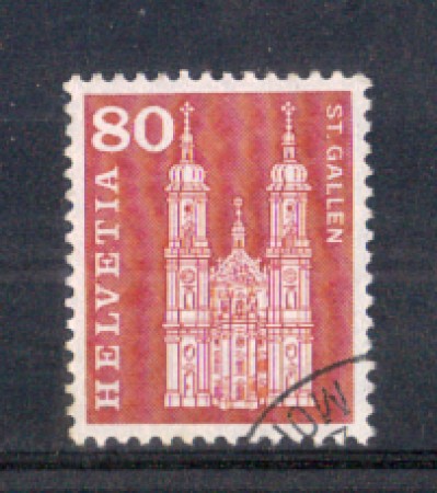 1960 - LOTTO/SVI655U - SVIZZERA - 80c. CATTEDRALE DI S.GALLO - USATO