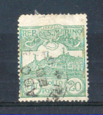 1925 - LOTTO/RSM110U - SAN MARINO - 20c. VERDE USATO