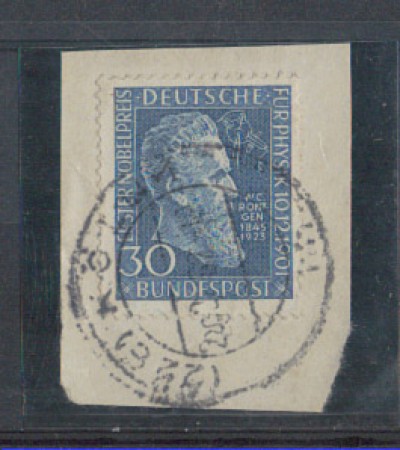 1951 - LOTTO/3183 - GERMANIA FEDERALE - 30p. RONTGEN - USATO